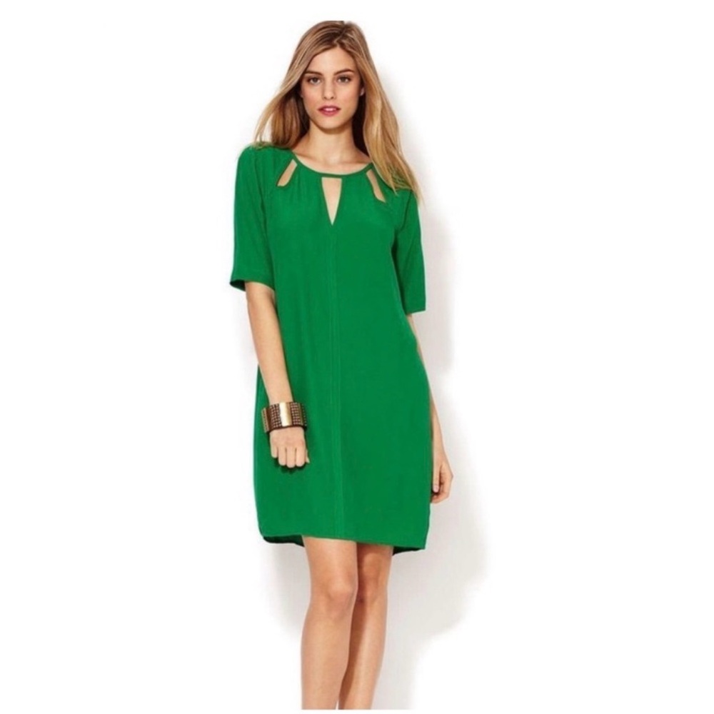 BCBG Maxazria Rosetta Cutout Dress in Kelly Green, Small